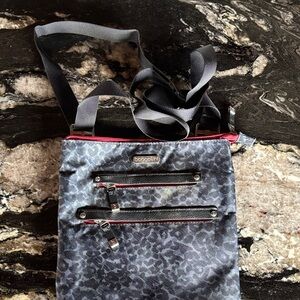 Baggallini Charcoal Leopard Crossbody Bag